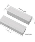 Dimensions of 5 Pack NC Magnetic Door Sensor Contacts For Home Alarm System, showing magnet and switch parts.