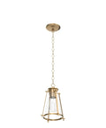 Gold Pendant Light Fixture For Kitchen Island And Dining Room, Brass Hanging Light With Bubble Seeded Glass, Warm Glow Pendant