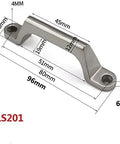 304 Stainless Steel Drawer Cabinet Pulls and Knobs Handle Hardware in Satin Nickel Finish, dimensions labeled, side view