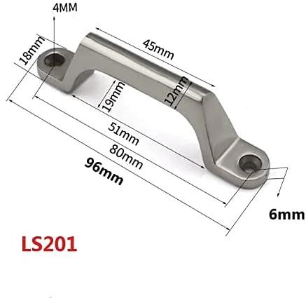 304 Stainless Steel Drawer Cabinet Pulls and Knobs Handle Hardware in Satin Nickel Finish, dimensions labeled, side view