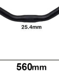 Mid Rise Aluminum Alloy Handlebar 560mm 25.4mm Clamp Black For Road Bikes Fixed Gear Handlebars Lightweight Durable Comfort