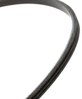 Replacement Belt For 12x16 Midi Lathe Model 12421752 3 rib rubber drive belt close-up showing durable black material.