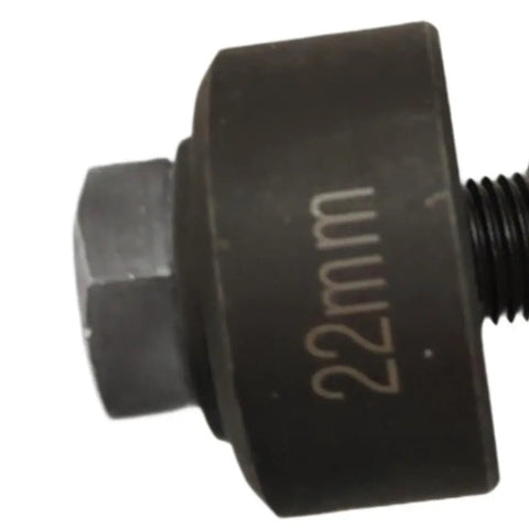 Close-up of 22mm die from Three Piece Metal Sheet Knockout Box Hole Cutter Conduit Punch Die Set For Clean Precise Holes
