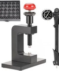 Straight Up Slick Watch Repair Kit With Spring Bar Remover And 29 Precision Dies Plugged In With Air Pump And 360 Degree Hose for efficient band fixing.