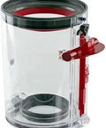 Genuine OEM Small Dust Bin Replacement For SV12 V10 Motorhead And V10 Allergy Vacs, SV12 Models OEM Part 969509-02, clear and red