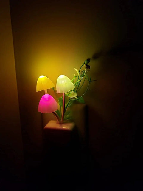 Sensor LED Night Light Color Changing Plug In Mushroom Lamp Dream Bed Light Cute Night Light For Kids And Adults