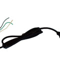 Premium Replacement Electrical Cord For Porter Cable Circular Saw 879182 with black nylon jacket and exposed wires.
