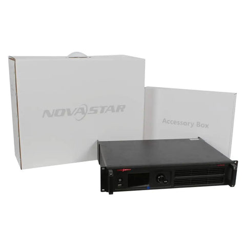 Pro Led Display Controller with accessory box, designed for stage use, delivering 4K at 60Hz resolution with HDR10 support.