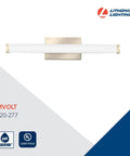 24 Inch LED Vanity Light Bar With 3 In 1 Switchable Color Temperature Warm Neutral Cool White Over The Mirror Modern Cylinder Brushed Nickel Bathroom Fixture