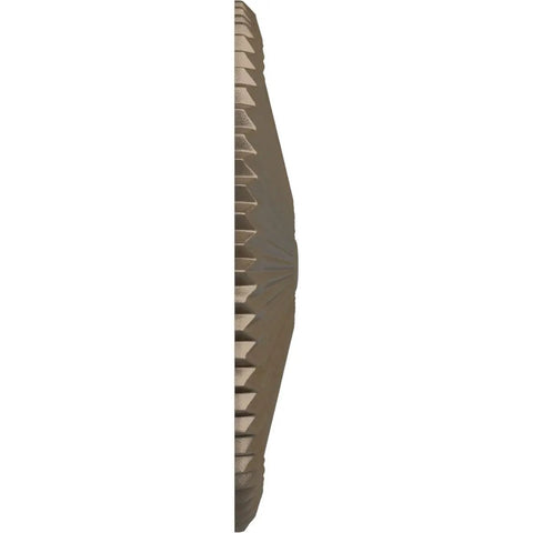 Side view of Dope Ceiling Medallion 24 Inch Outer Diameter 3 Inch Projection Fits Canopies Up To 5 Inches Warm Silver Finish