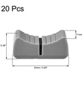 Fader Knob Replacement Set For Potentiometer 24mm By 11mm By 10mm Fits 4 X 0.9mm Holes 20 Pcs Gray With Black Mark For Guitar Amps Mixers