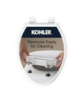 KOHLER Cachet ReadyLatch elongated toilet seat, white, includes installation hardware