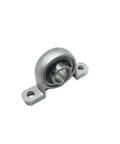 Front view of a Beefed-Up Heavy Duty Shielded Ball Bearing Pillow Block with zinc alloy housing from the 10-piece KP Series