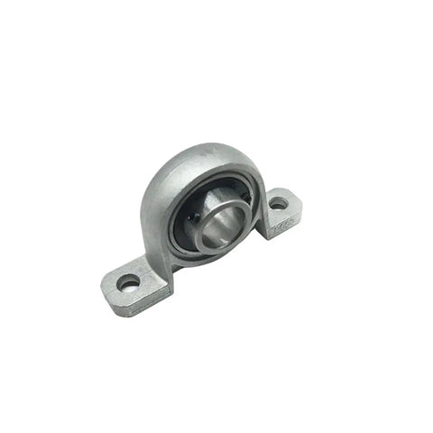 Front view of a Beefed-Up Heavy Duty Shielded Ball Bearing Pillow Block with zinc alloy housing from the 10-piece KP Series