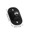 Black self adhesive swivel caster wheel attachment, 4.5 cm x 2.8 cm, designed for 12 Pack Super Smooth Self Adhesive Swivel Caster Wheels.