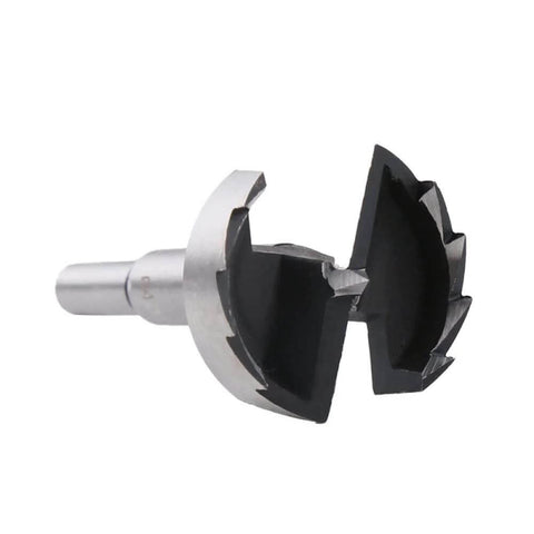Amazon hinge boring drill bit, self-centering hole saw for woodworking, 6-72 mm range, silver shank with black cutters