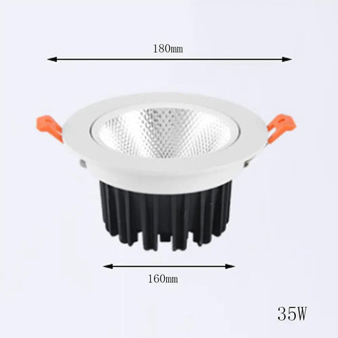 Sharp 4 Pack LED Recessed Lighting With Multidirectional Focusing And Heavy Duty Waterproof Connectors For Any Workshop Space 35W, 180mm diameter fixture.