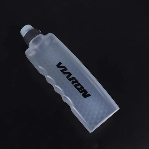 Curved Water Bottle For Running And Cycling 400ml Ergonomic Sports Flask on black background