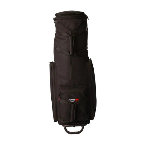 Heavy Duty Rolling Drum Cart With Removable Nylon Gear Bag And Tough Steel Frame Built As A Straight Up Heavy Lifter To Keep Your Stage Hardware Moving Smooth On The Road - black nylon gear bag with wheels.