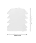 Single plastic dowel insert measuring 0.4 inches by 0.3 inches, part of 150 Pcs Plastic Dowel Inserts for Cabinet Doors, DIY.