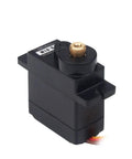 Close-up of black 9G Metal Gear Micro Servo Motor For Robot DIY Projects Anti Blocking LFD 01M 5 Pack High Torque Tiny Servo