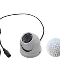 Lowkey Three Point Five Millimeter Mini Dome Camera 1000 TVL With Night Vision And Twelve Infrared LEDs Up To Fifty Feet shown with cable
