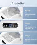 Quick Chill Countertop Ice Maker With Automatic Self Cleaning And Flexible Cube Options Generating Twenty Six Pounds For Instant Refresh - Easy to use instructions for ice making.
