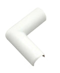 White Flat Elbow Cord Cover For Walls, Cord Mate Style Cable Organizer For One Cord, 90 Degree Corner Channel To Hide Cables