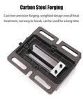 4-inch flat table woodworking bench vise with sliding jaw, steel construction for drilling and machining