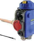 Upgraded OEM Water Heater Gas Valve Thermostat for Rock-Solid Gas Control, 24 VAC Low Voltage Valve shown in blue casing