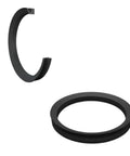 Heavy Duty VL Type NBR Rubber Rotary Water Shaft Seal, durable black rubber, designed to prevent oil and water leaks in machinery.