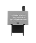 Front view of 8-Pin LED Flasher Relay for Turn Signals, Speed Adjustable Electronic Flasher Fix, gray and black module