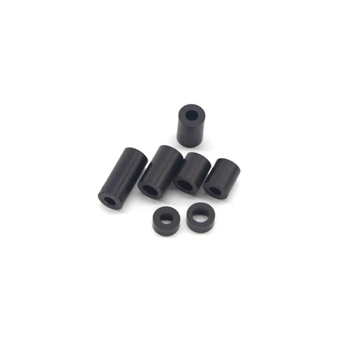 Black Nylon Spacer Kit 186 Piece Set For M3 And M4 Screws, Electrical Outlet Spacers, Auto And Computer Repair, DIY Jewelry Craft, Versatile Spacer Assortment For Electronics And Cars black nylon standoffs and rings