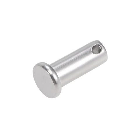 Single Hole Clevis Pins 10mm By 25mm Flat Head 304 Stainless Steel Link Hinge Pin 5 Pack Durable Fastener For Machinery And Farm Equipment Industrial Strength Corrosion Resistant For Hinges And Linkage Go To Workhorse Fastener, flat head close-up