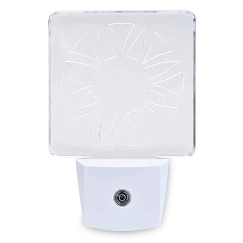 Red Dim Night Lights 2 Pack For Bedrooms And Bathrooms, Melatonin Friendly, square design, UL Listed Safety, front view
