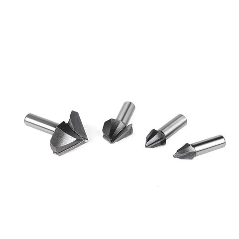 Super Sharp 90 Degree Chamfer Router Bit With Tungsten Carbide Tip For Precision V Groove Engraving Jobs On Wood Or Plastic Plus 6mm Shank Size for heavy duty milling.
