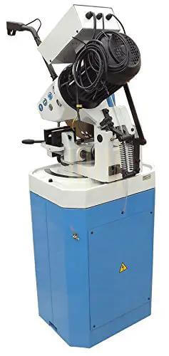 13 Inch 3 Phase Cold Saw Metal Cutter With Heavy Duty Stand And Swivel Vise For Ferrous Materials 1.5 HP 220V tool side view