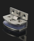 No Drill Glass Door Hinge Clip For Cabinets And Display Cases Zinc Alloy Hardware Self Clamping U Design