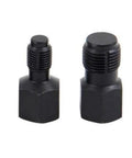 Pro Grade O2 Oxygen Sensor Socket Wrench Set With Removal Tool And Thread Chaser, metal socket heads, side view