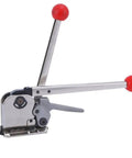 3 in 1 Steel Strapping Tool For Five Eighths And Three Quarters Inch Straps Buckle Free Baler Sealless Tensioner Crimper And Cutter