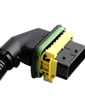 Real Deal Ecu Connector Set With Oem Grade Waterproof Housing And Durable Wire Harness Plugs For No Drama Multi Pin Auto Wiring Jobs Plug And Ride Sweet Installation close-up of 16-pin angled connector with yellow and green housing.