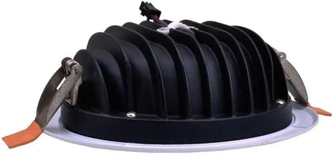 iumLeap Recessed Lighting Housing Trim Kits Recessed LED Downlight Round COB Ceiling Spotlight base with silver clips.