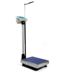 Hassle Free Heavy Duty Digital Floor Scale Waterproof Bench Platform Built Tough For Luggage Postal Shipping Foldable Design Tracks Body Composition With Kilo Pound Ounce Display Ready For Your Shop, featuring a blue platform and clear display.