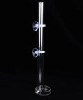 Crisp Acrylic Aquarium Feeder Tray, 9.84 Inch Leak Proof Fish Tank Feeding Tube with suction mounts for easy attachment.