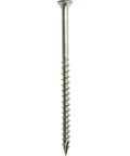 Straight Up 305 Stainless Steel Deck Screws With Star Drive For Outdoor Lumber Construction No Sweat Setup Bugle Head Fasteners Built Tough As Nails Heavy Duty 1000 Count, single screw close-up.