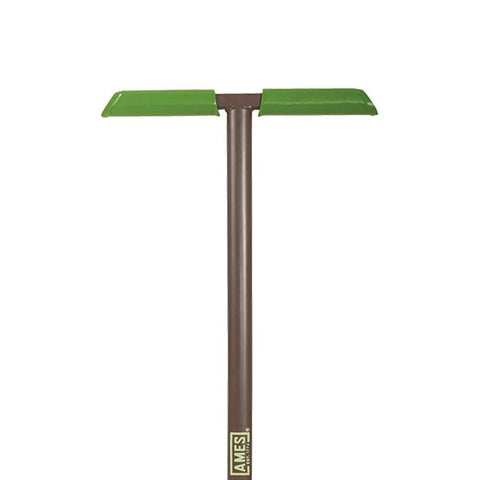 Saw Tooth Border Edger With T Grip 39 Inch For Clean Lawn Edges Along Driveways And Sidewalks Versatile Straight Or Curved Cutting Serrated Steel Blade Easily Slices Through Grass And Dirt, focus on green T grip