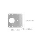 6 Pack Kitchen Cabinet Hinge Repair Plates Made Of Stainless Steel With Screws dimensions