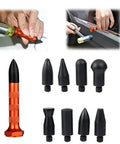 DIY Paintless Dent Repair Kit With 9 Heads Tap Down Pen For Small Dings And Hail Damage, dent removal tools, plastic tip shown