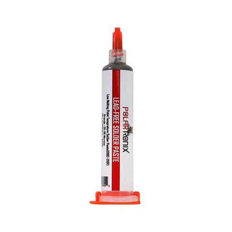 Low Temp Solder Paste Melts At 138 C For Heat Sensitive PCB Repairs Sn42 Bi58 Lead Free 38g syringe with red cap