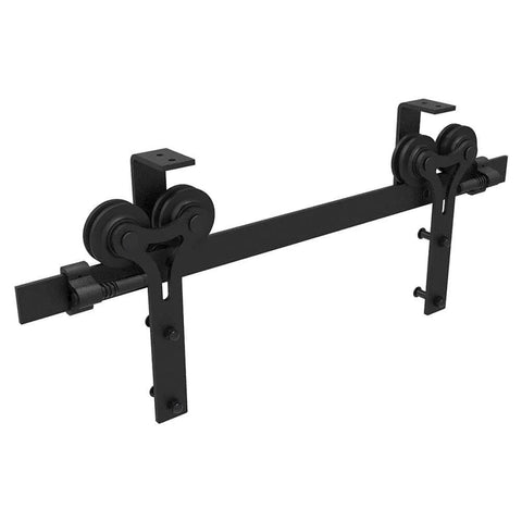 5 Feet Ceiling Mount Sliding Barn Door Hardware Kit For A 30 Inch Wide Single Wooden Door Easy To Install Smooth Quiet Operation Y Shape Hanger Heavy Duty Steel With Anti Corrosion Finish Pre Drilled Rails And L Bracket